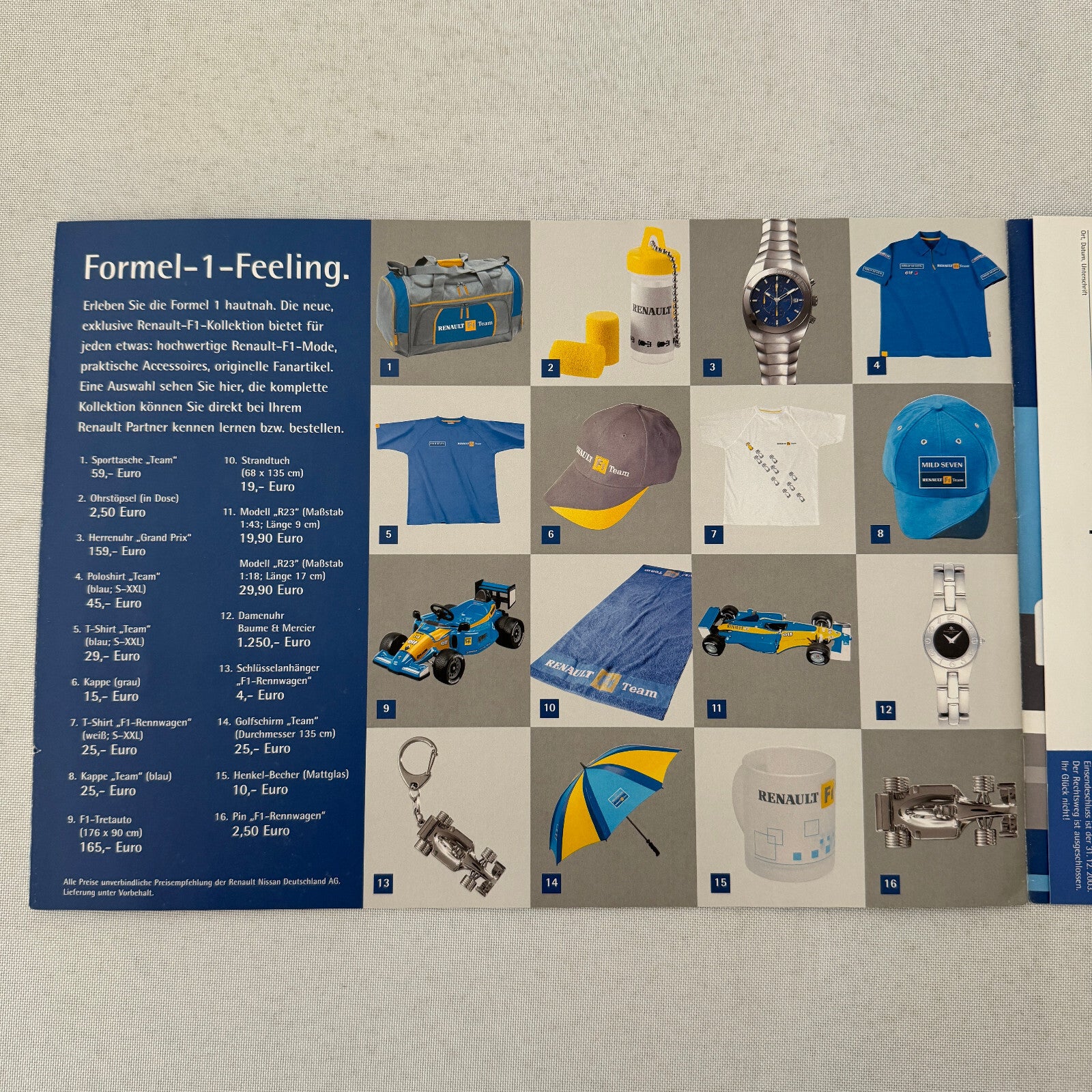2002 Renault Formula One F1 Team Brochure Jarno Trulli Fernando Alonso