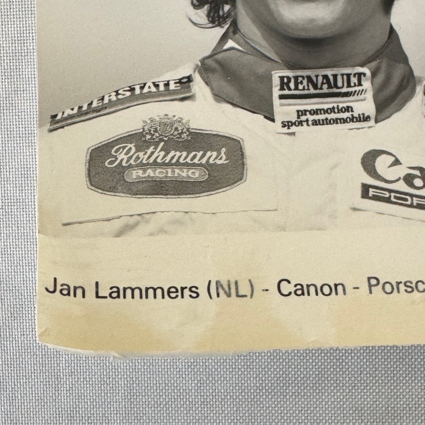 1984 Canon Porsche Racing Press Kit Photos Jan Lammers Jonathan Palmer