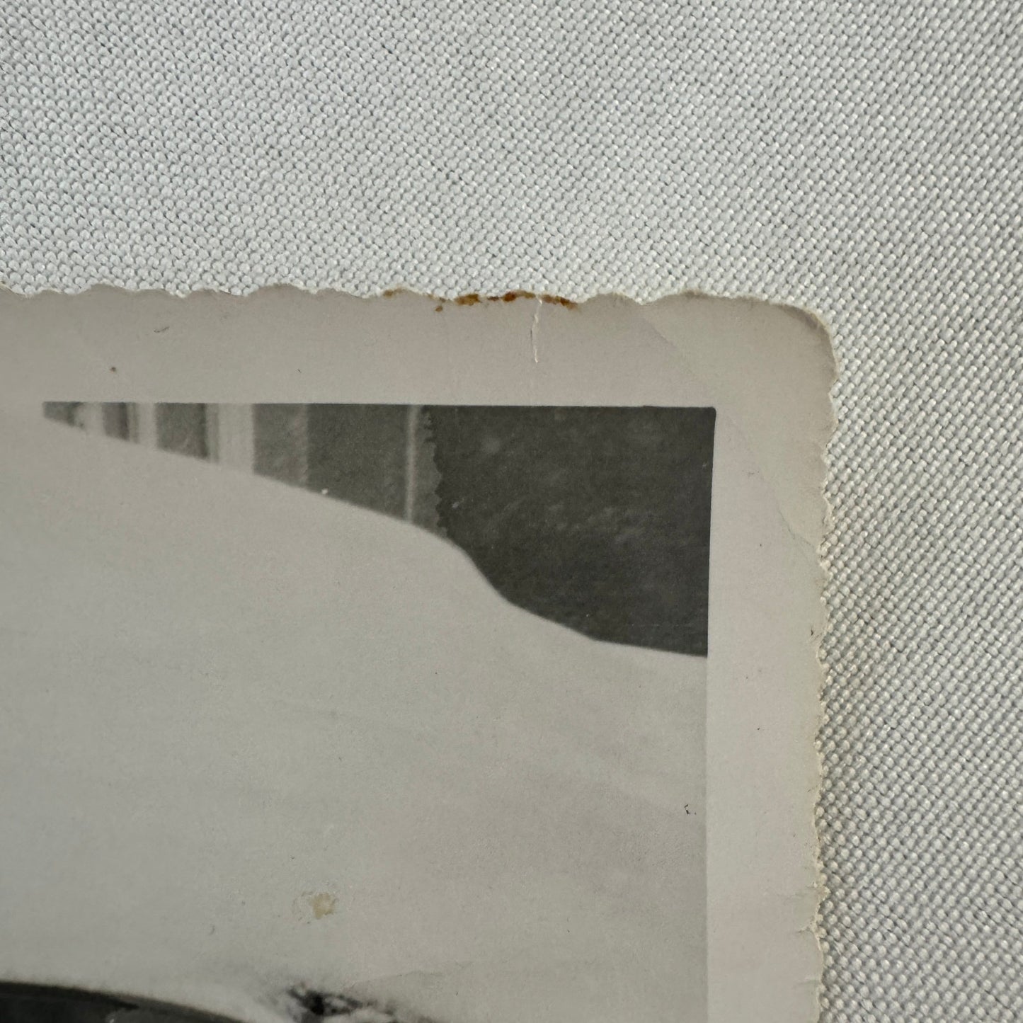 Vintage Photo Car Automobile Buried In Snow Snowstorm Man