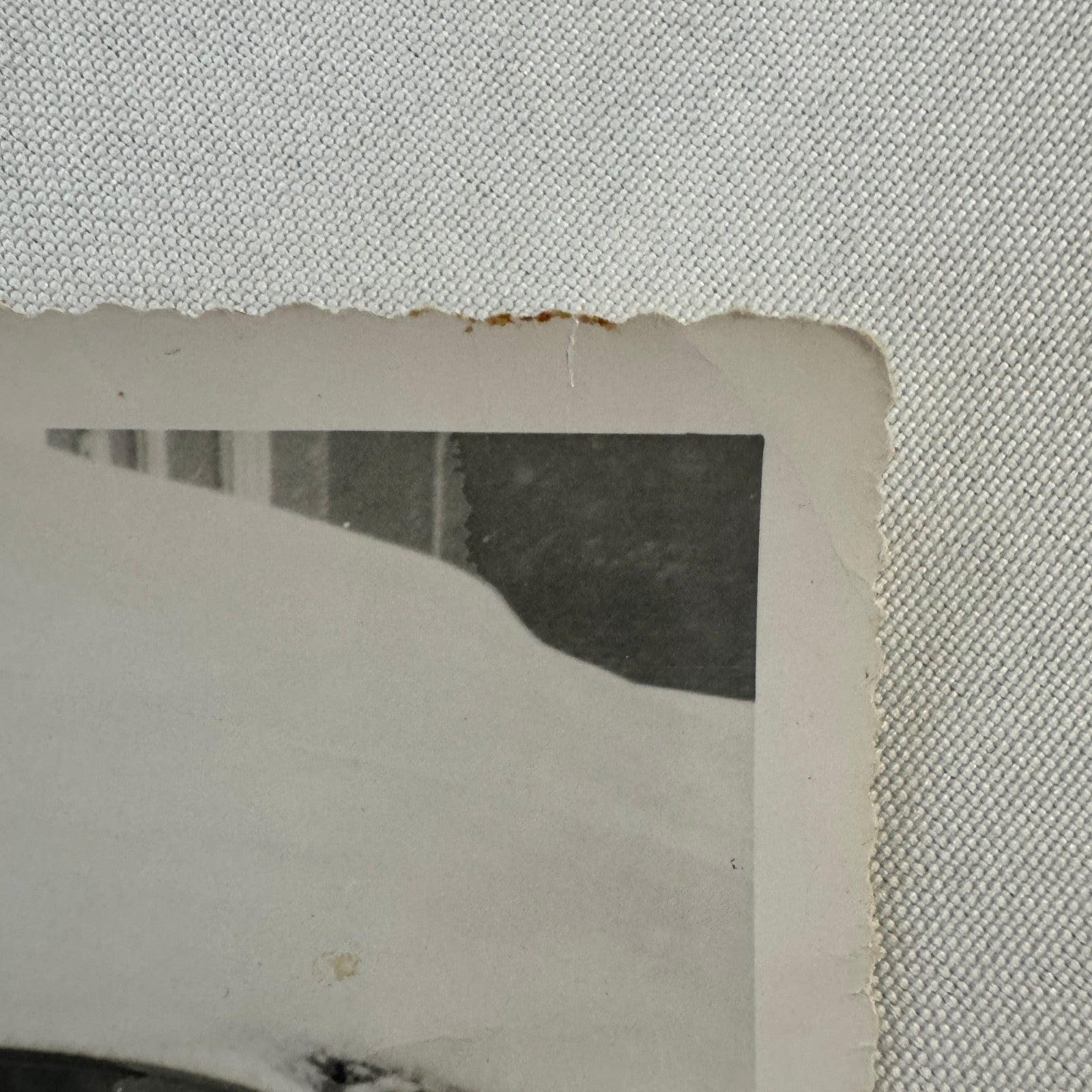 Vintage Photo Car Automobile Buried In Snow Snowstorm Man