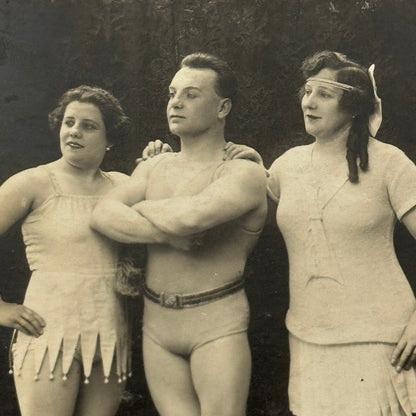 Vintage Circus Balancing Acrobat Act Photo Photograph Baltos Family Paris France