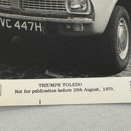 Triumph Toledo Car Factory Press Photo Photograph Print 1971