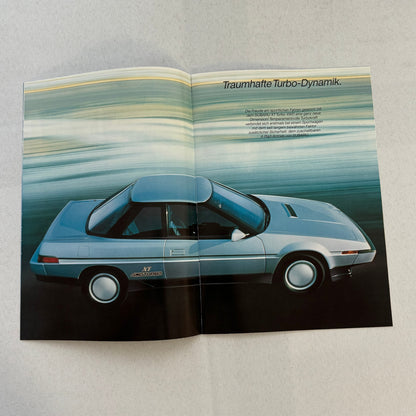 Subaru XT 4WD Turbo Car Sales Brochure Catalog GERMAN TEXT European