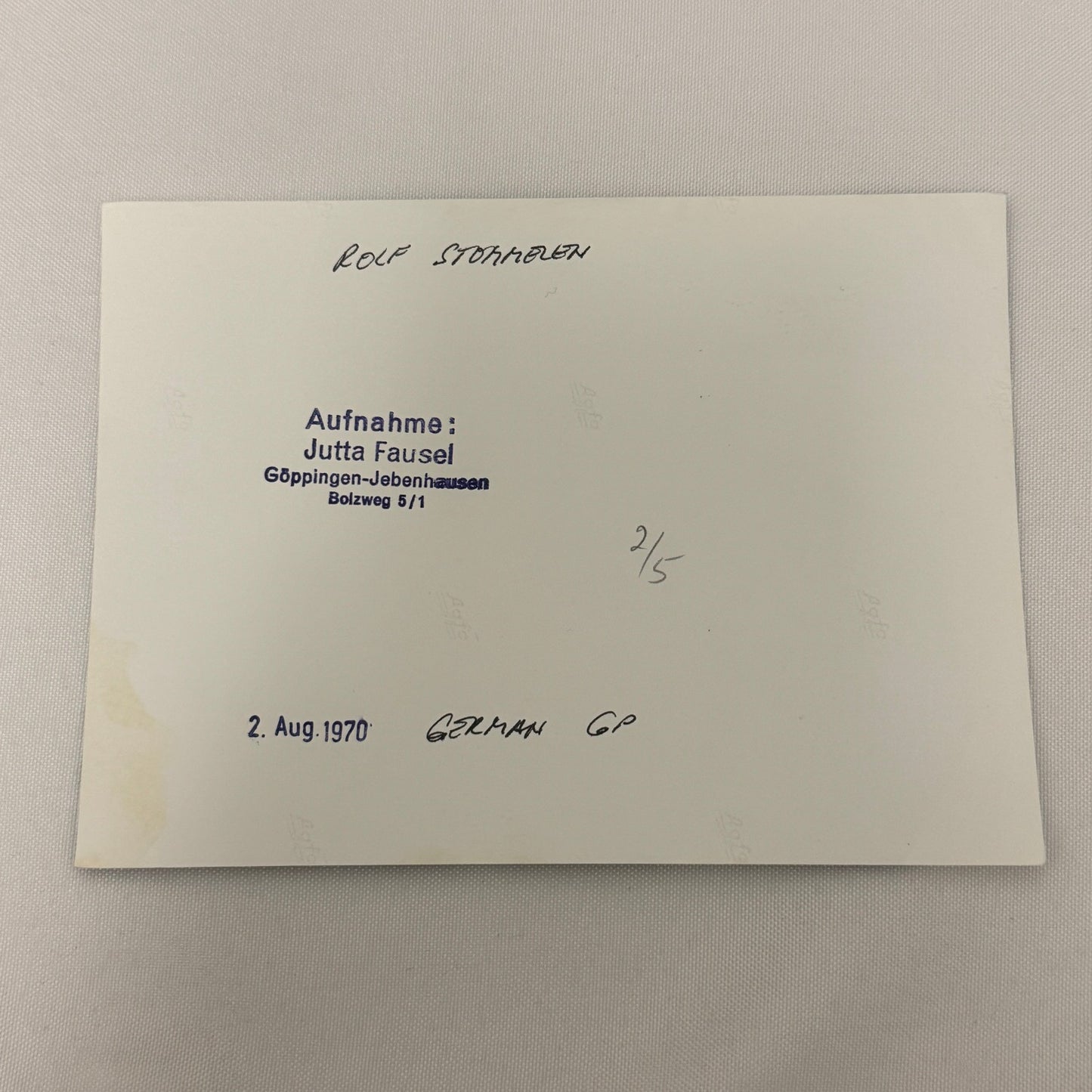 Vintage Racing Photo 1970 German Grand Prix Rolf Stommelen Motorsport Photograph