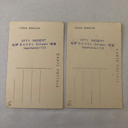 Circus Performer with Bicycle Unicycle Postcard Post Card Otty Riegert