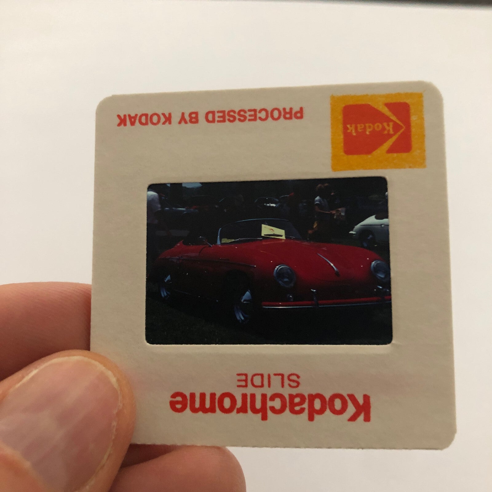 Porsche 356 Cabriolet Convertible Car Show 35mm Photo Slide Vintage 1981