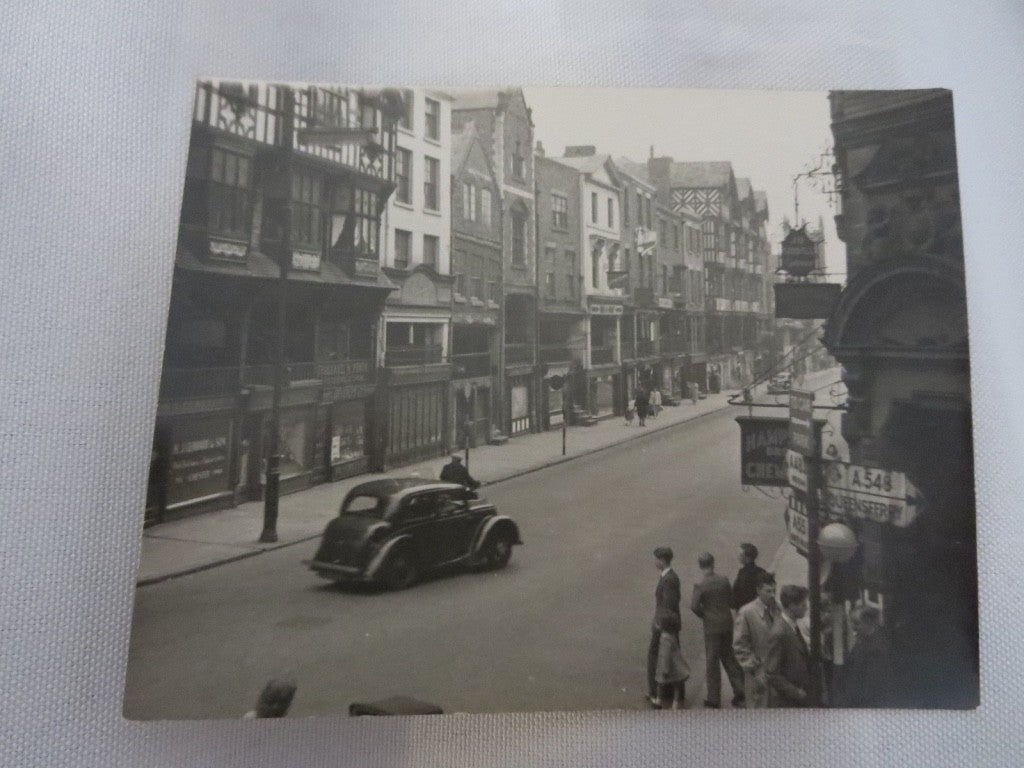 Vintage Street Scene Photo Photograph with Car Automobile UK