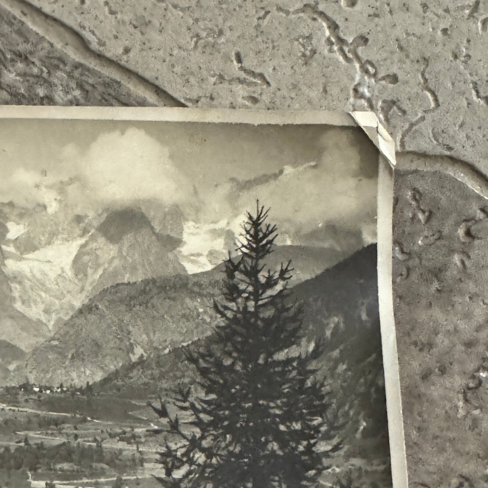 Vintage Photograph Photo Early Automobile Car Men on Mountain Road
