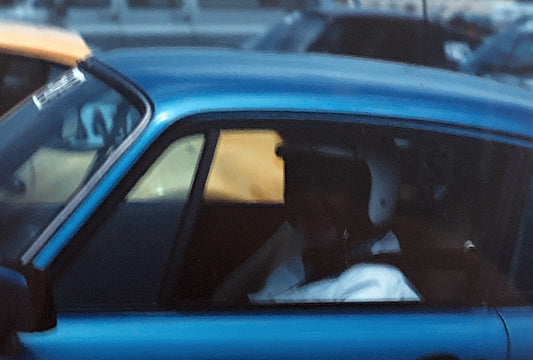 35mm Photo Slide Porsche 911 Racing Car Driver Vintage 1981