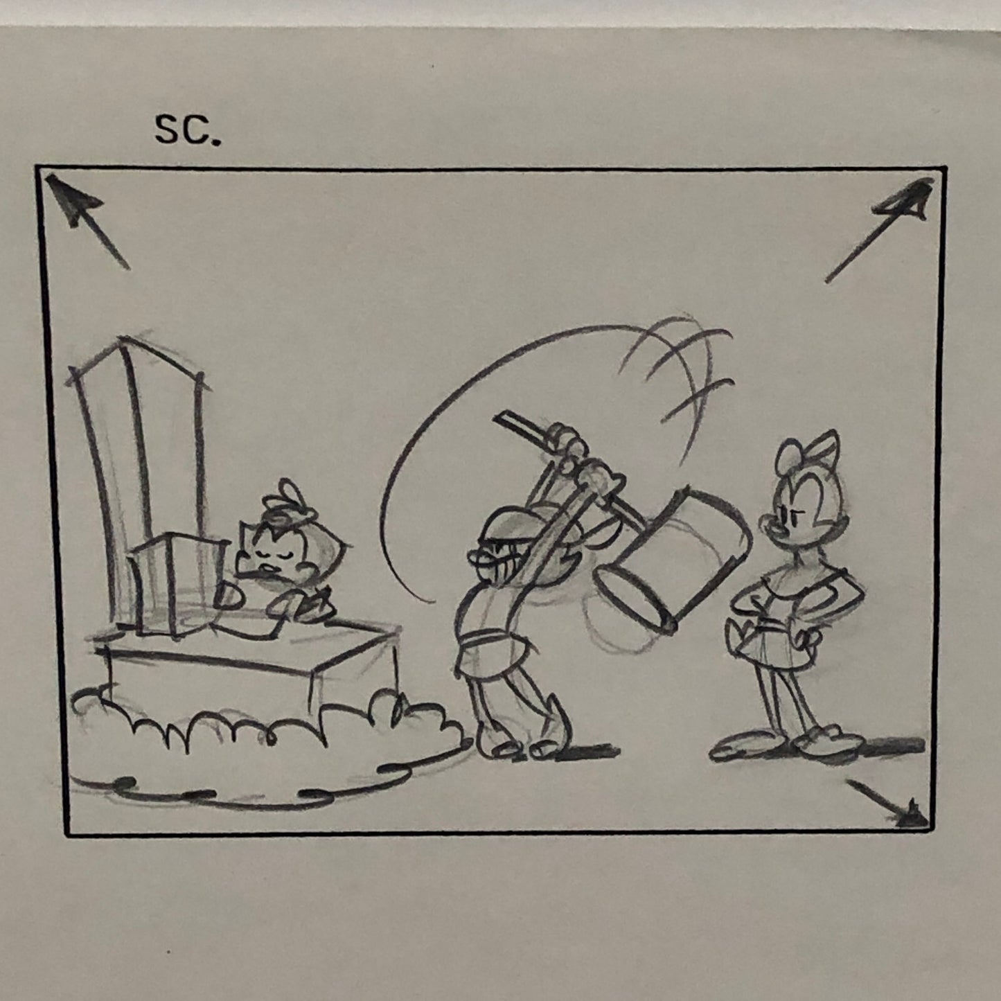 ANIMANIACS Animation Storyboard Illustration Drawing Sketch Wakko Yakko Dot