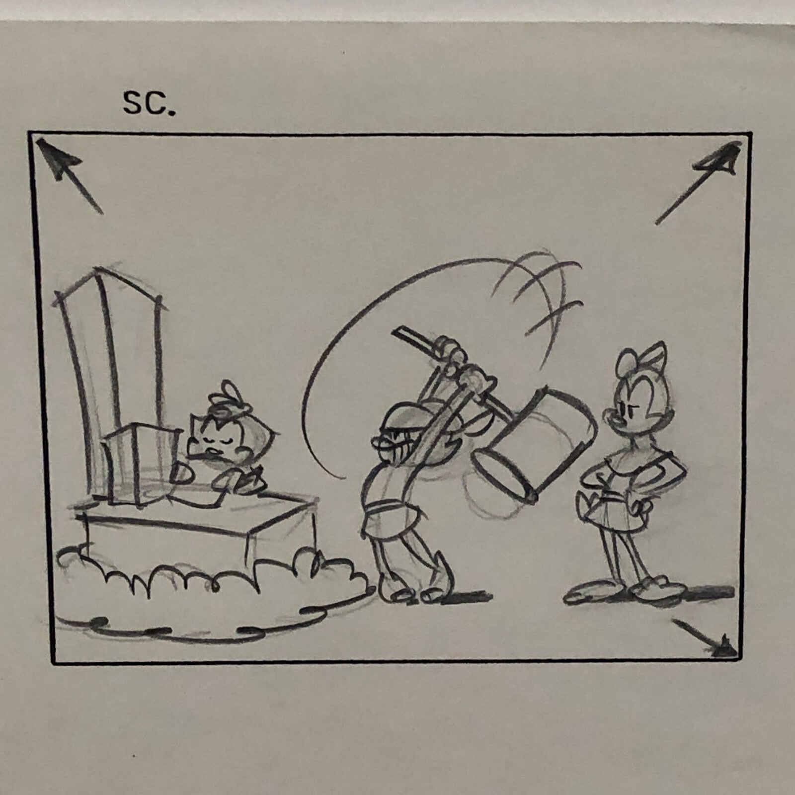 ANIMANIACS Animation Storyboard Illustration Drawing Sketch Wakko Yakko Dot