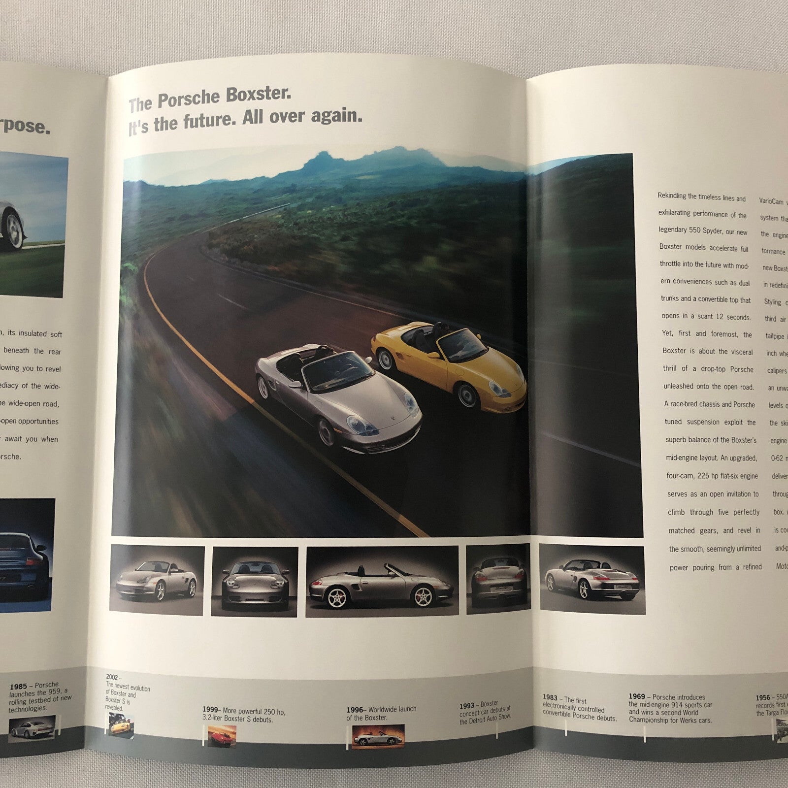 2002 Porsche Poster Sales Brochure Catalog Cayenne 911 Turbo 911 Targa Boxster +