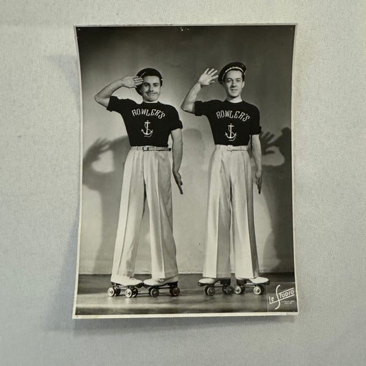 Vintage Circus Photo Rowlers Roller Skating Act Performer France Photograph