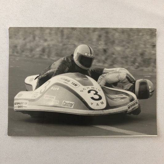 Vintage Motorcycle Racing Photo Photograph Print Germany Sidecar Side Car