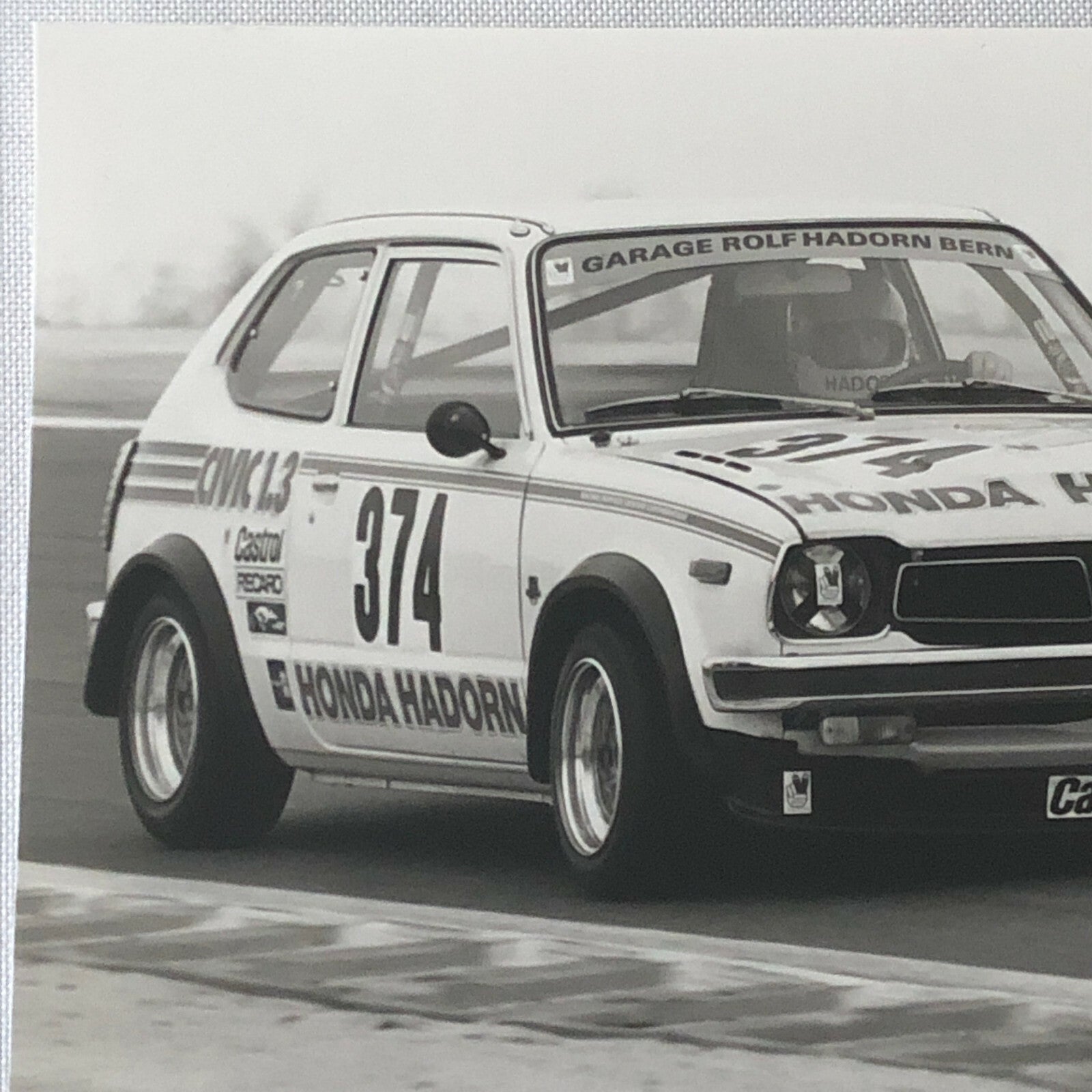 Honda Hadorn Racing Car Photo Photograph Print 1980 Honda Civic ? 
