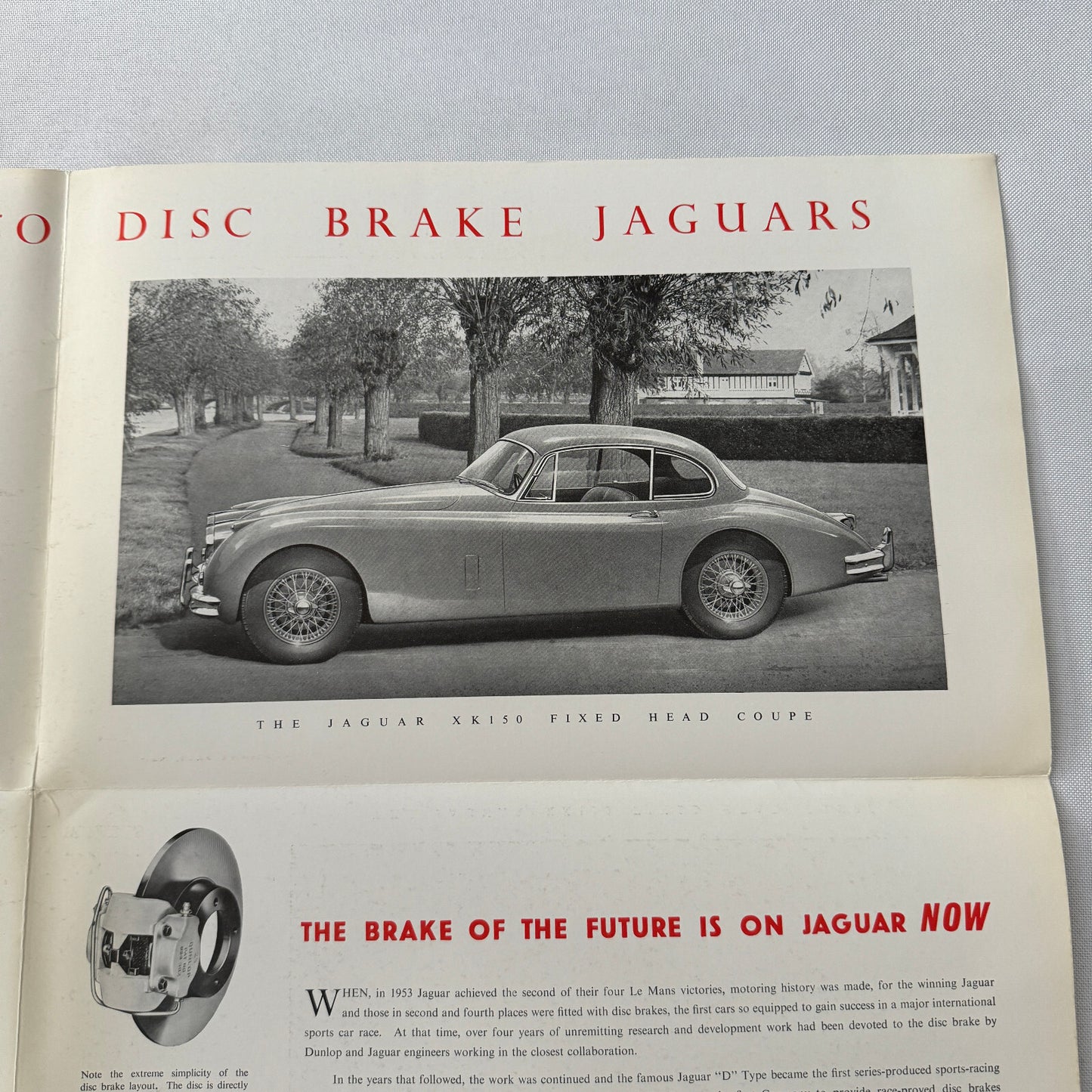 Jaguar XK150 Drophead Convertible and Fixed Head Coupe Sales Brochure Catalog