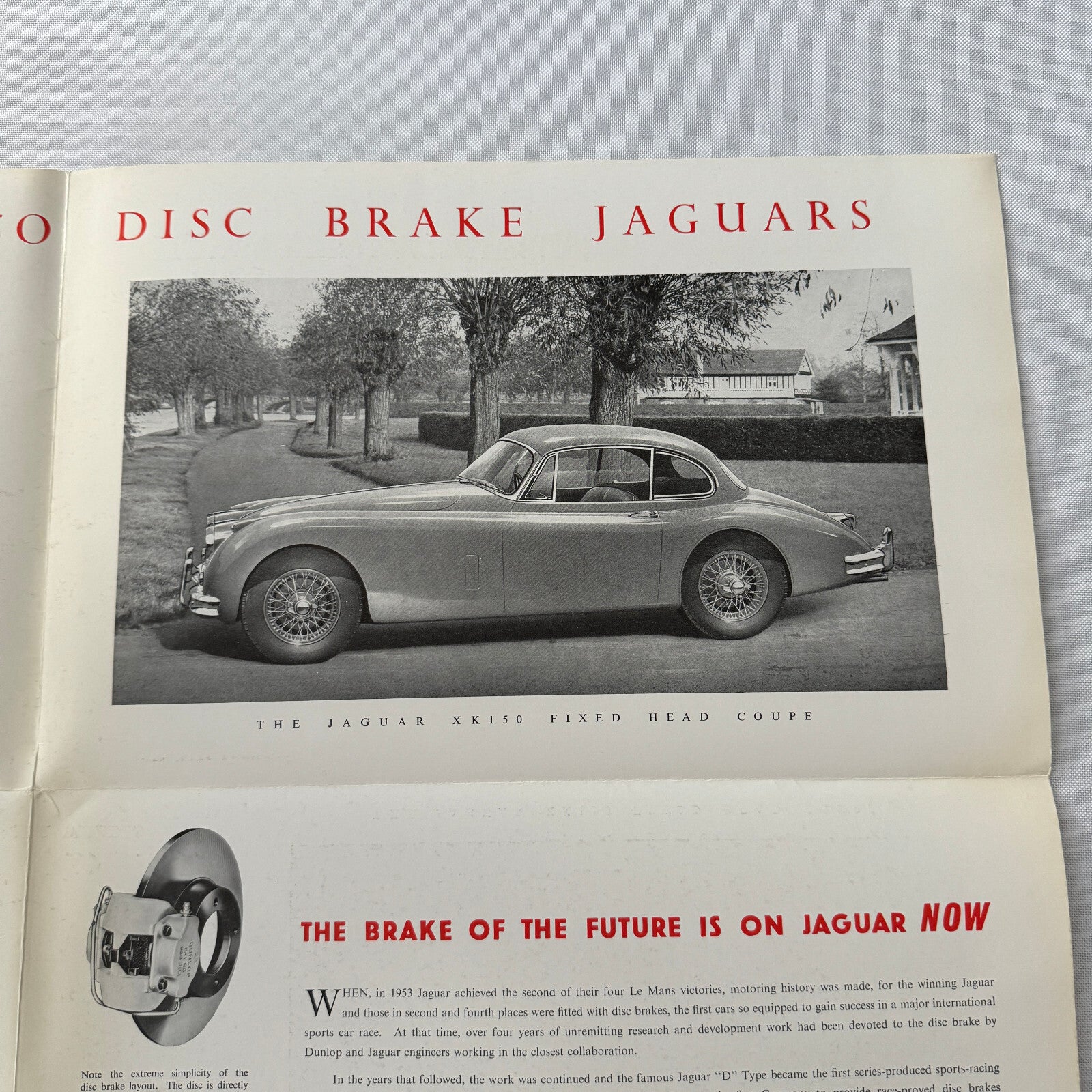 Jaguar XK150 Drophead Convertible and Fixed Head Coupe Sales Brochure Catalog