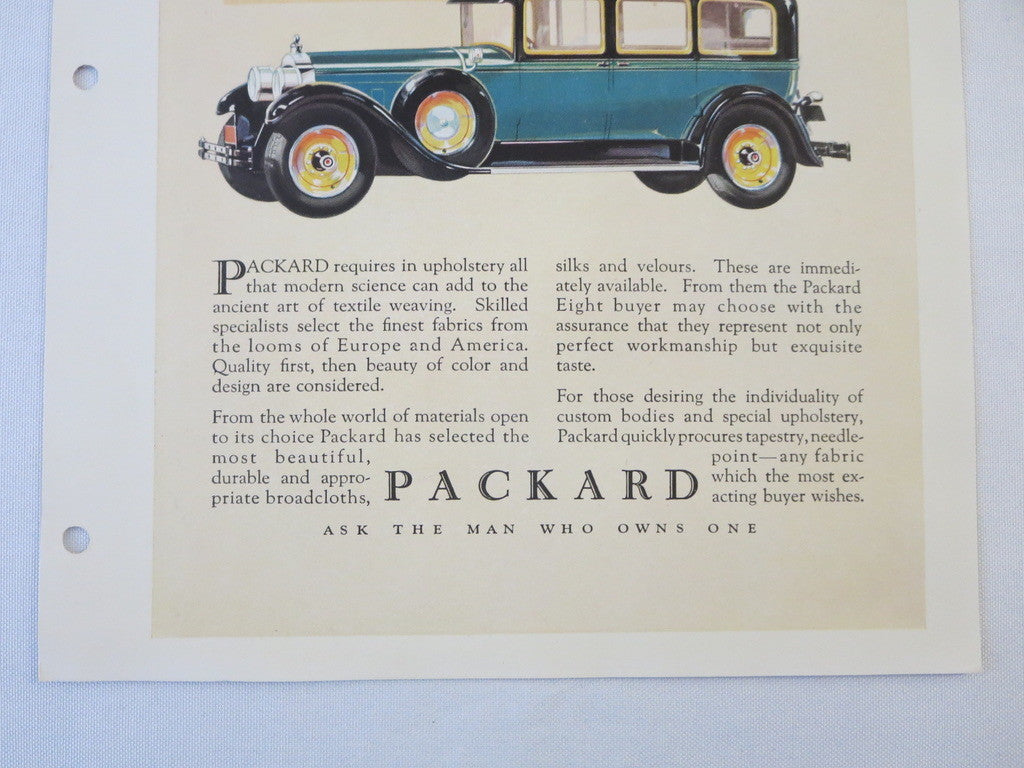 1927 1928 ? Packard Eight Original Dealer Only Ad Proof Sedan