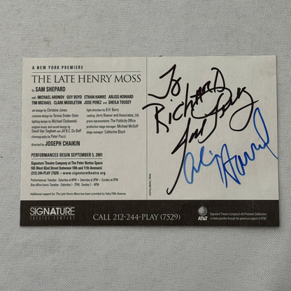 The Late Henry Moss Cast Signed Playbill Autographed Ethan Hawke Guy Boyd 2001