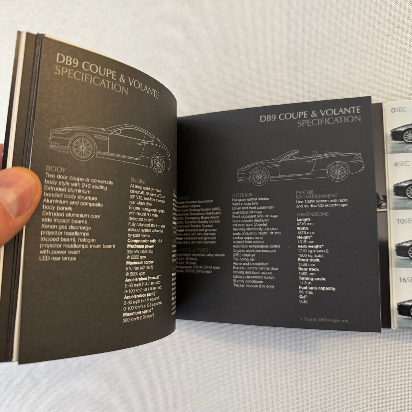 Aston Martin Car Press Kit Photo CD Aston Martin V12 Vanquish DB9 Coupe Volante