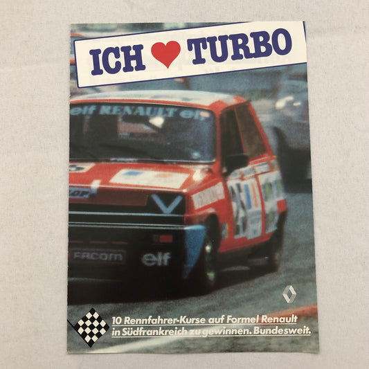 Renault 5 Alpine Turbo Special Sales Brochure Catalog GERMAN Text