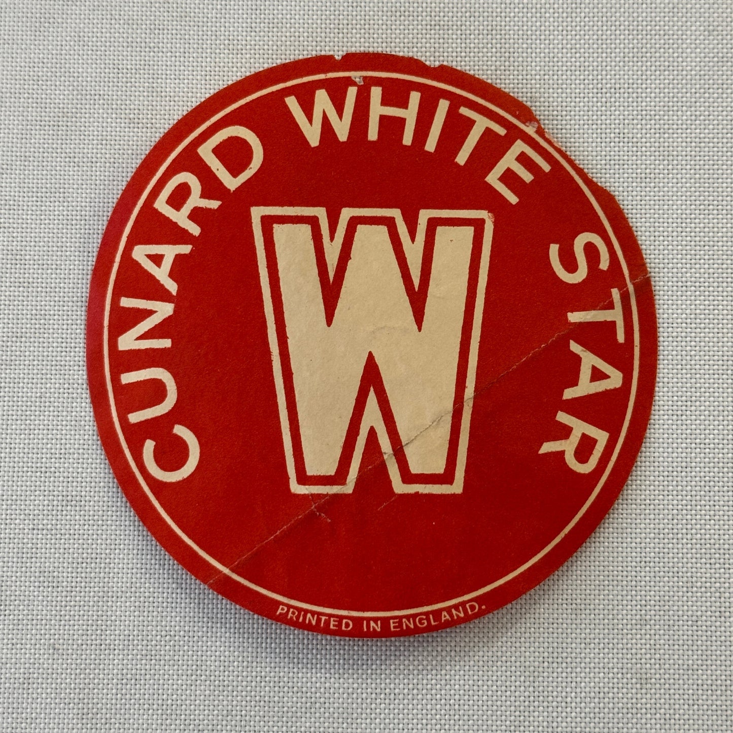 Vintage Cunard White Star Line Ship Boat Label