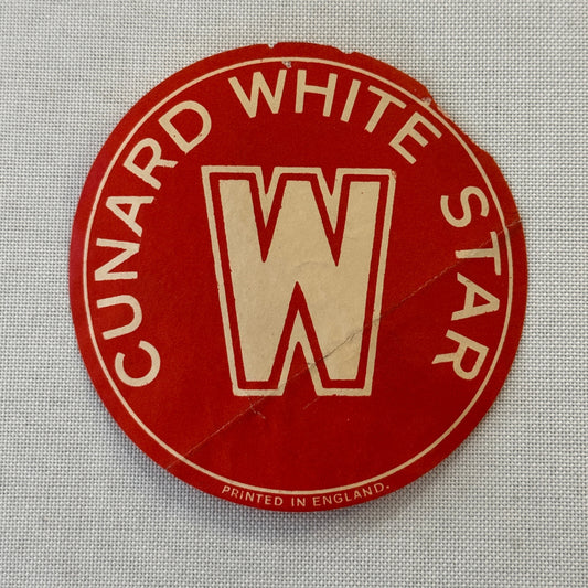 Vintage Cunard White Star Line Ship Boat Label