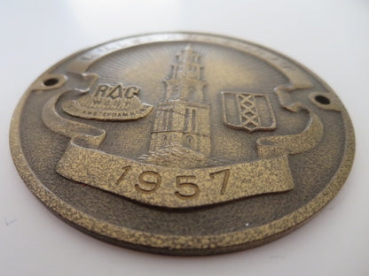 1957 Regionale Automobielsport Club West Kris Kras Rit Car Club Rally Badge 