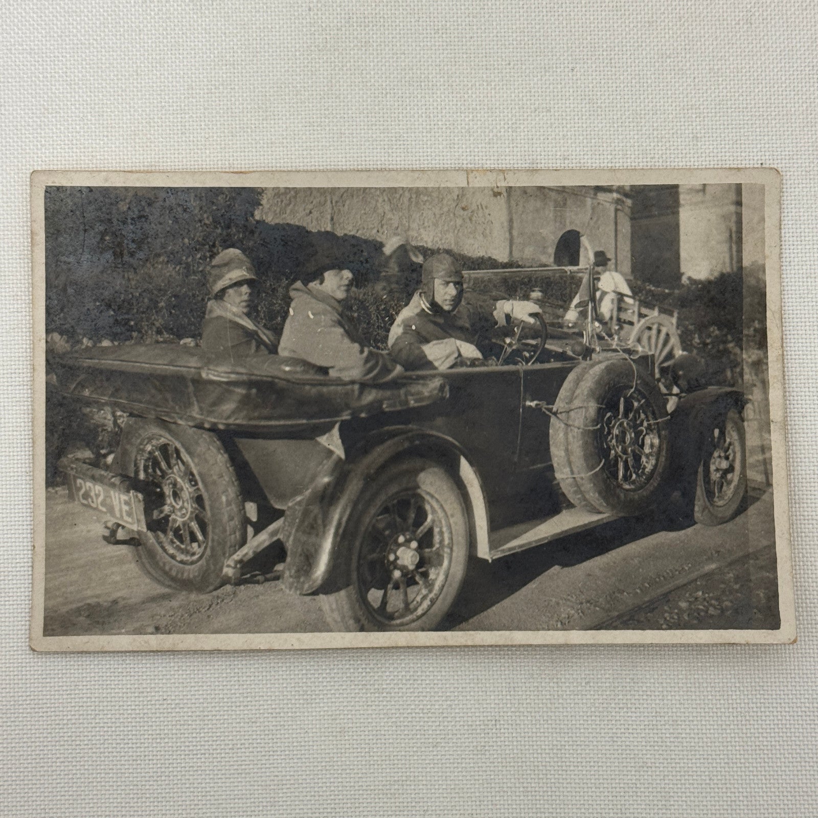 Antique Car Automobile People Italian Real Photo Postcard RPPC Photograph