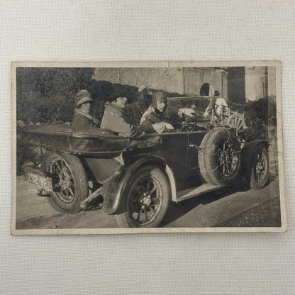 Antique Car Automobile People Italian Real Photo Postcard RPPC Photograph