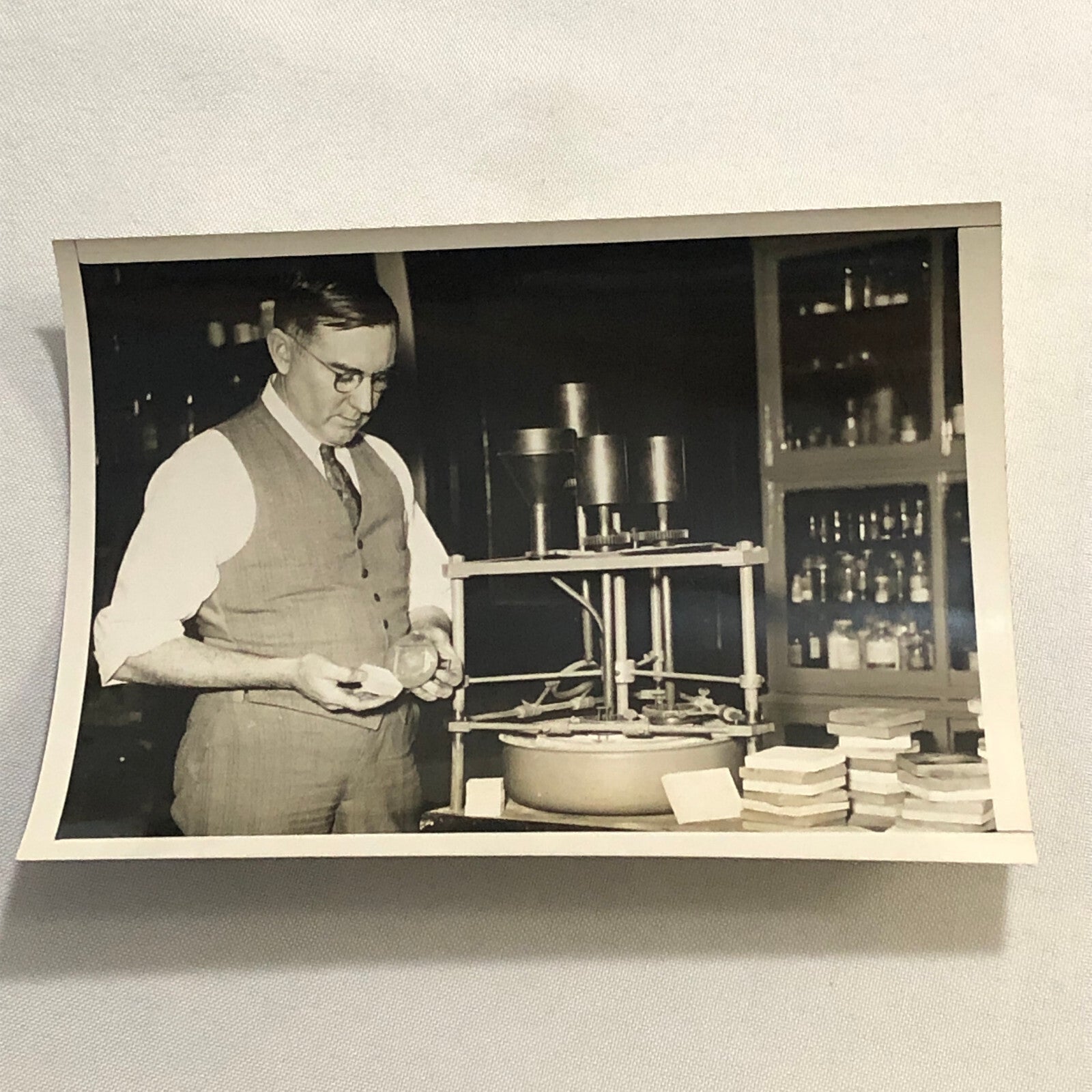 Press Photo Photograph Lot Man Making and Installing Tiles 1930s Underwood Photo