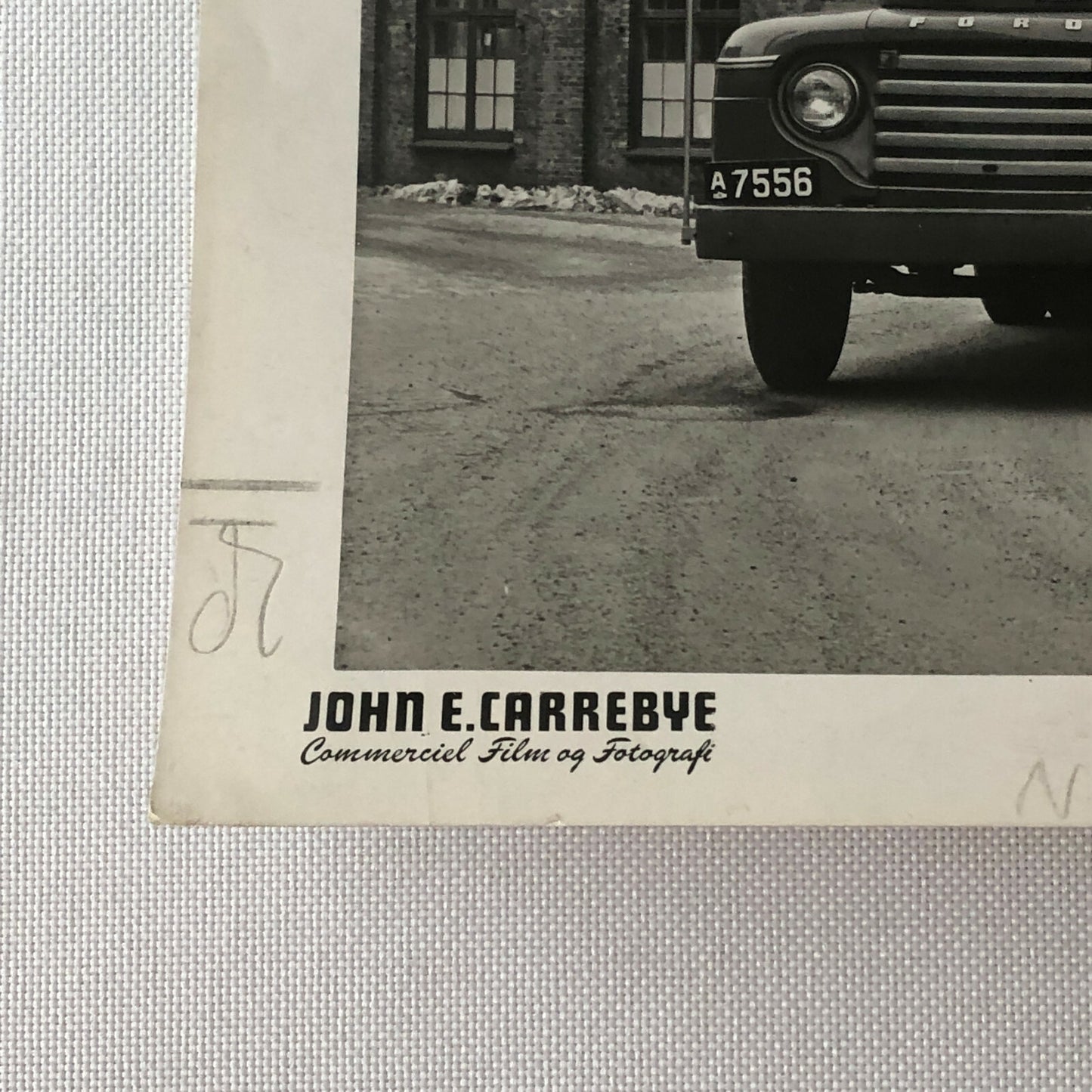 Vintage Photo Photograph of a Ford Truck and Trailer - Denmark ? 