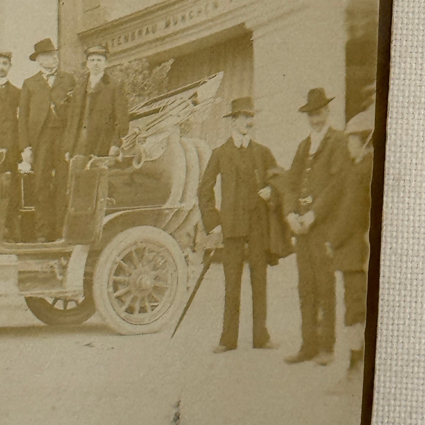 Vintage Photograph Photo Men with Antique Car Early Automobile