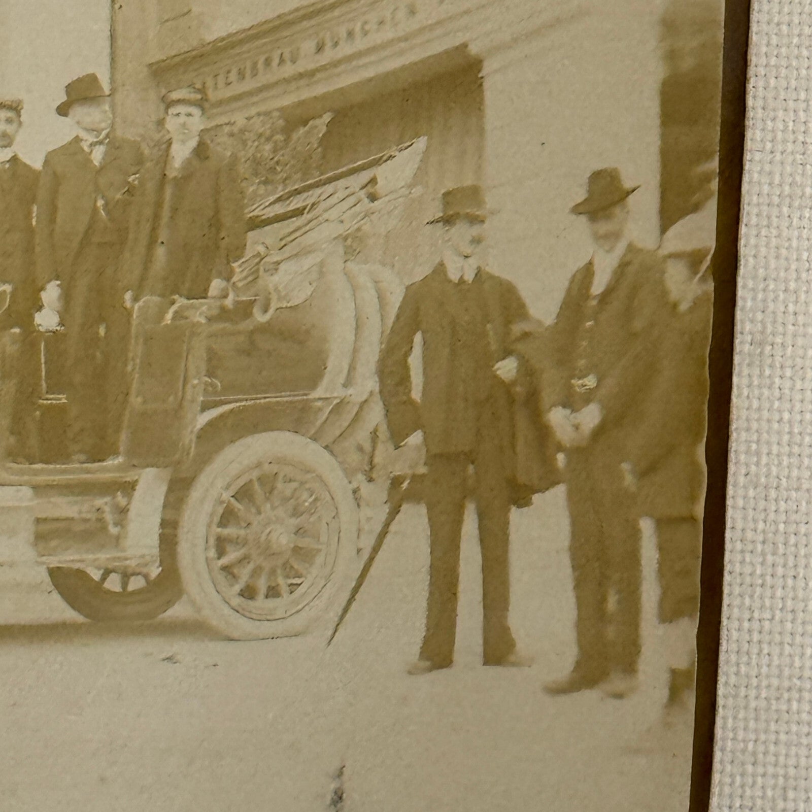 Vintage Photograph Photo Men with Antique Car Early Automobile