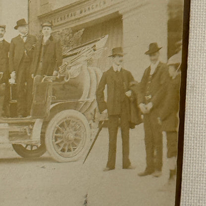 Vintage Photograph Photo Men with Antique Car Early Automobile