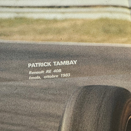 Patrick Tambay Vintage F1 Racing Poster Magazine Insert AutoSprint Renault ELF