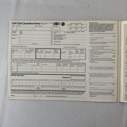 1982 Vauxhall Cavalier Car Sales Brochure Catalog Advertising UK Market