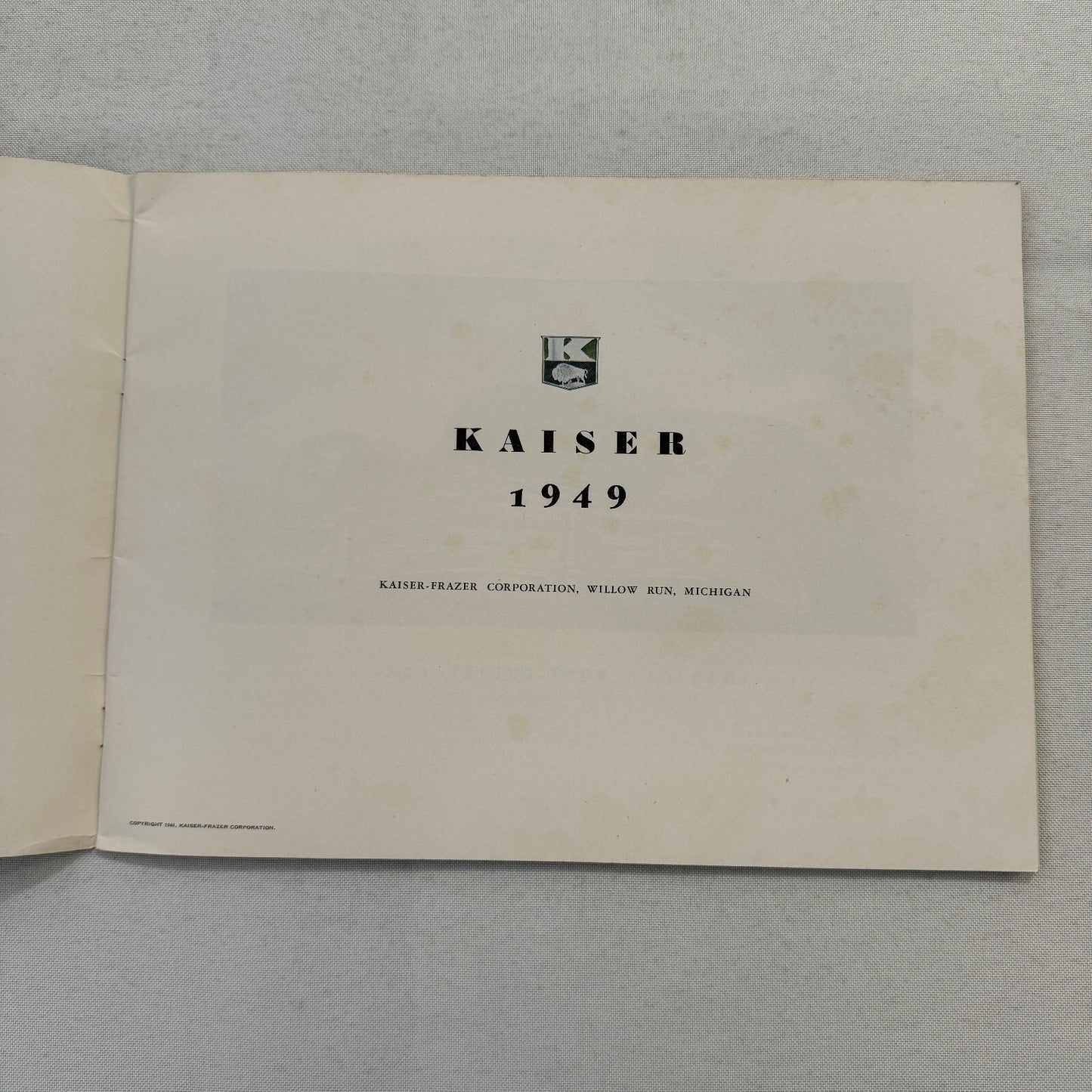 1949 Kaiser Car Sales Brochure Catalog Vintage Virginian Deluxe Special