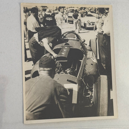 Vintage Indy Racing Photo Fred Agbashian Maserati Car Motorsport Race Photograph