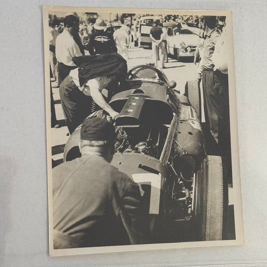 Vintage Indy Racing Photo Fred Agbashian Maserati Car Motorsport Race Photograph