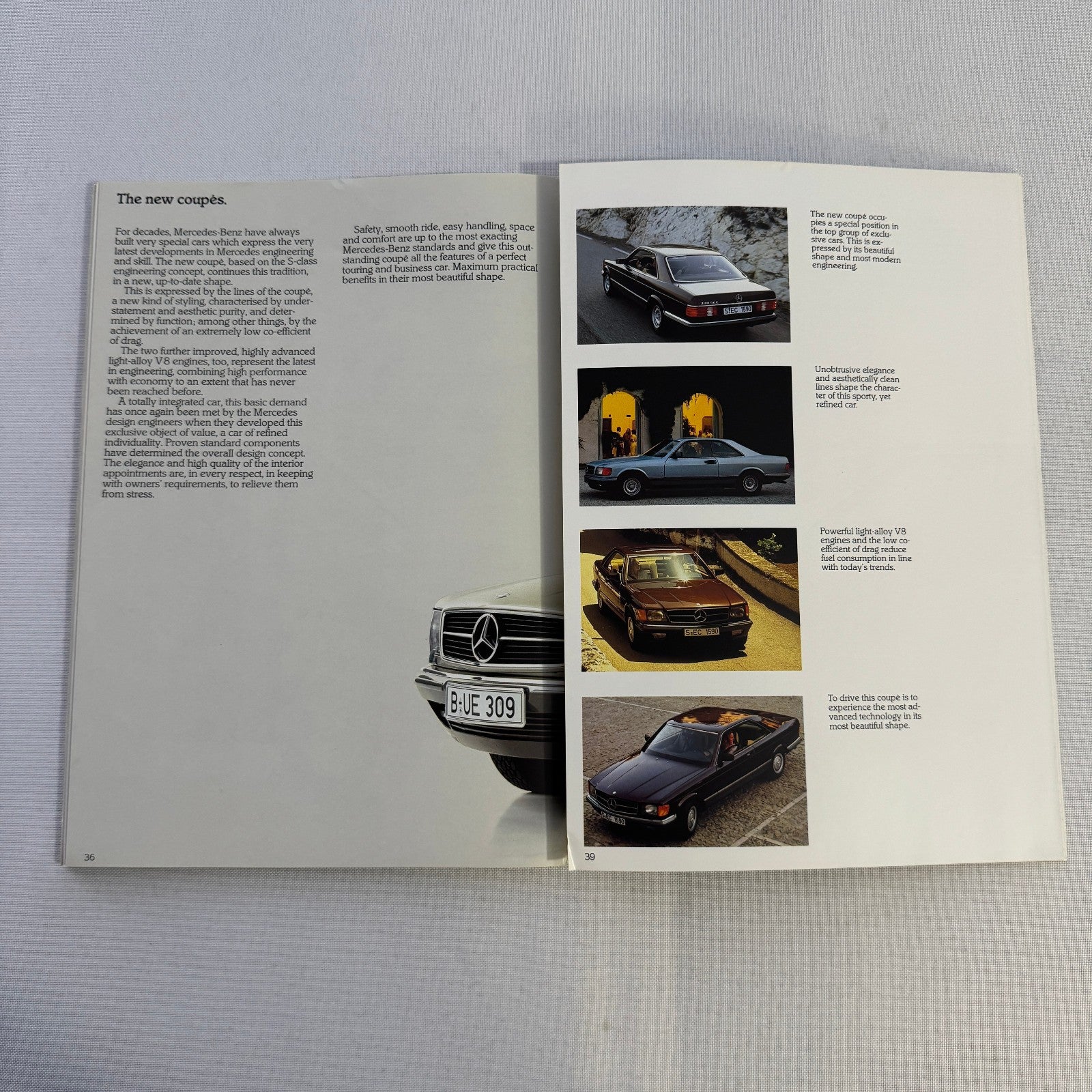 Mercedes Benz Car Brochure 280SL 500 SL 380 SL 280CE 200T 240D 300D 190D 190 250