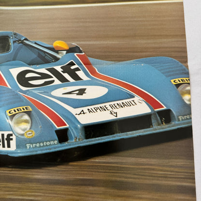 Vintage Renault Alpine V6 2 Liter Racing Car Poster Alain Serpaggi