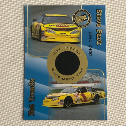 2001 Press Pass Hot Treads Tire Relic Card Steve Park NASCAR