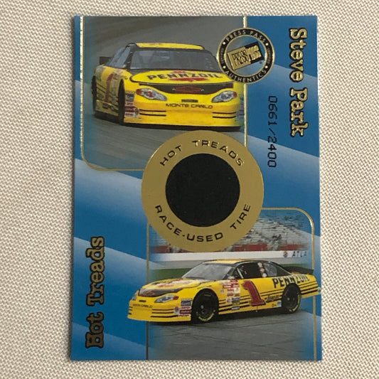 2001 Press Pass Hot Treads Tire Relic Card Steve Park NASCAR