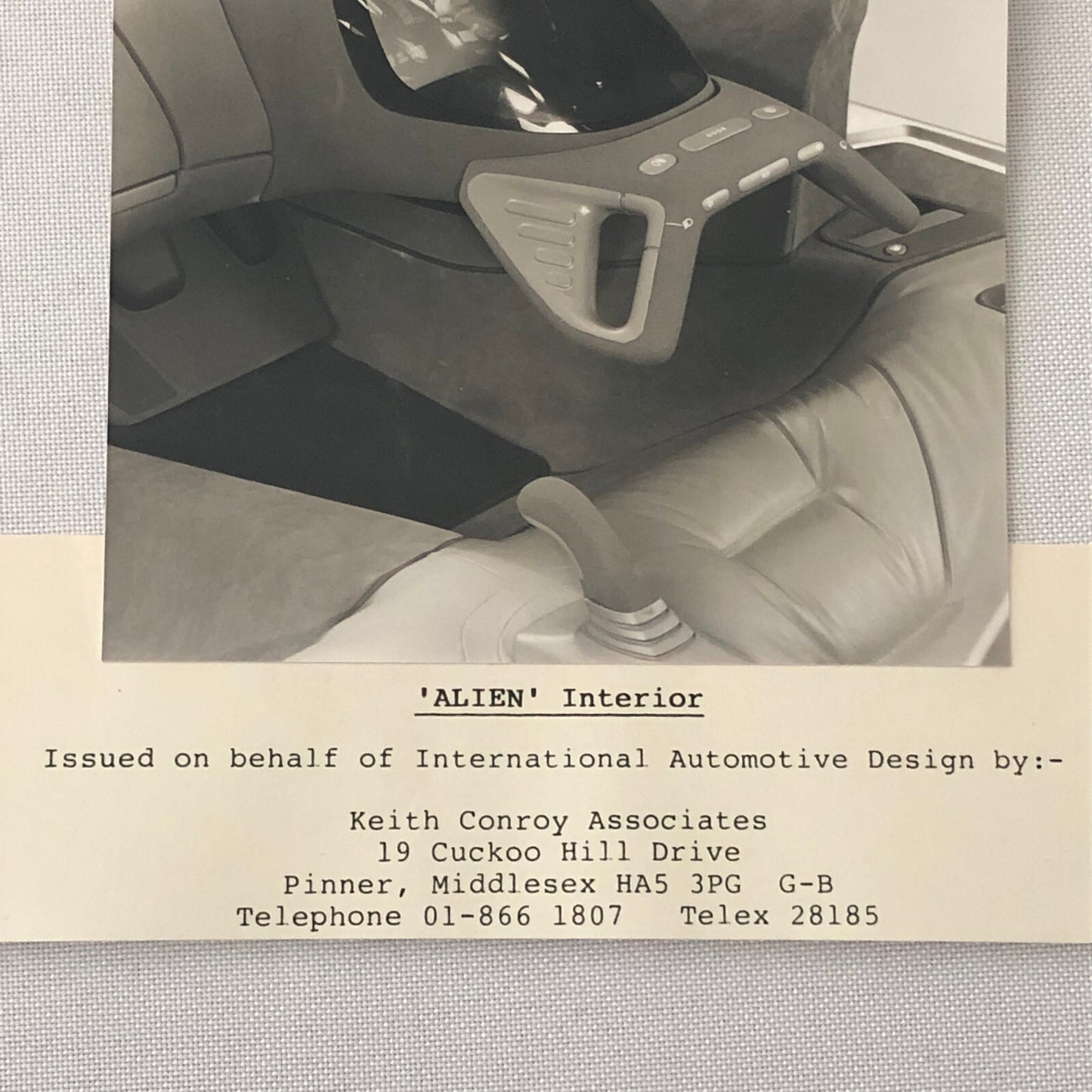 IAD Alien Concept Car Photo Photograph Lot of 3 International Automotive Design