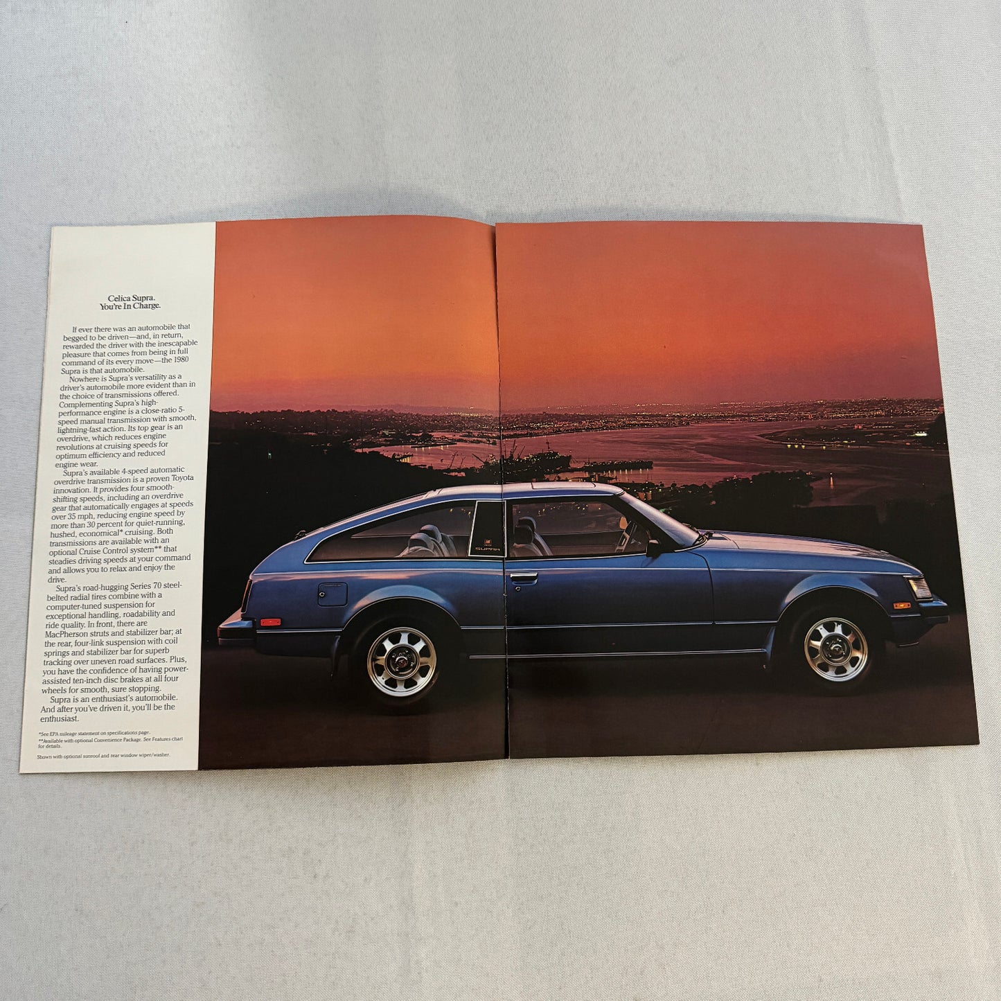 1980 Toyota Celica Supra Sales Brochure Catalog Advertising