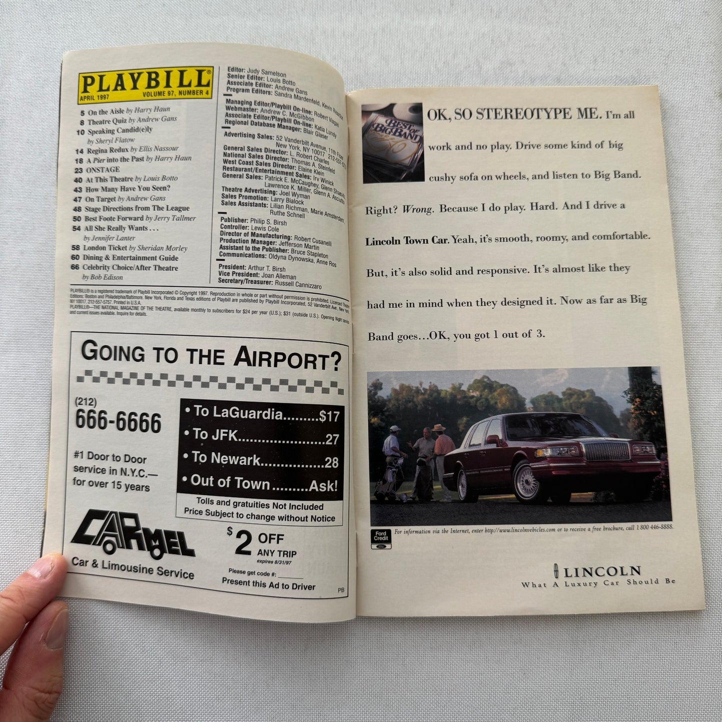 Psychopathia Sexualis Cast Signed Theater Playbill Autographed Signature 1997