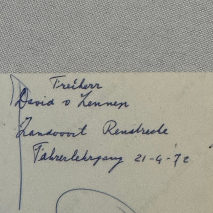 Vintage Photo Photograph 1972 Zandvoort Racing People Porsche ?