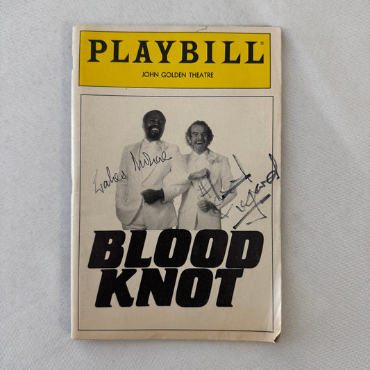 Blood Knot Signed Playbill Autographed Program Zakes Mokae Athol Fugard 1985