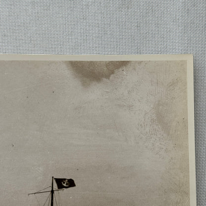 Vintage Ship Boat Photo Photograph Print Webster & Stevens Photo Admiral Sampson